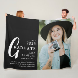 Minimales Graduate-Foto und Kostenvoranschlag Beib Fleecedecke