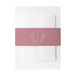 Minimales handgezogenes Kirschblossom Monogramm-Wa Einladungsbanderole
