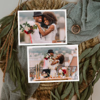 Minimales Hochzeitstil mit Aufkleber - Foto Dankes