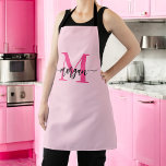 Minimales Hot Pink Modernes Typografisches Monogra Schürze<br><div class="desc">Erhöhen Sie Ihren Küchenstil mit unserer Minimal Hot Pink Modern Typographic Monogram Schürze! Diese Schürze ist mit einem schlanken, minimalistischen Design in kühlem, heißem Rosa personalisiert mit Ihrem Monogramm in einem modernen typografischen Schriftart. Er ist perfekt zum Kochen, Backen oder Grillen geeignet und kombiniert Mode und Funktion mit verstellbaren Gurten...</div>