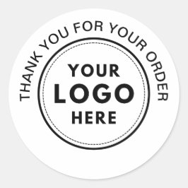 Minimales Logo-Geschäft Vielen Dank Runder Aufkleber