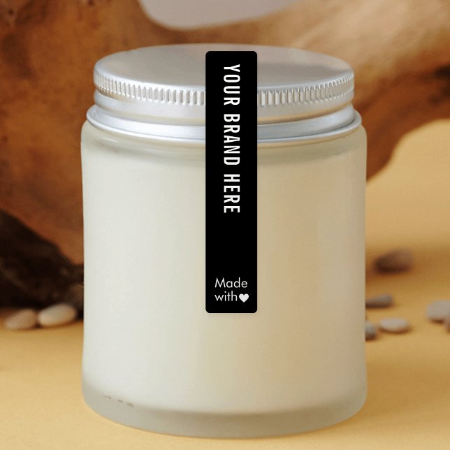 Minimales Logo-Tamper-Zeichen Etiketten (Modern Minimalist Tamper Proof Skinny Waterproof Labels in black and white (edit to any color))