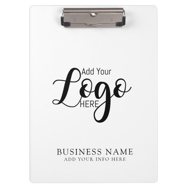 Minimales Logo von White & Black Business Company Klemmbrett (Vorderseite)