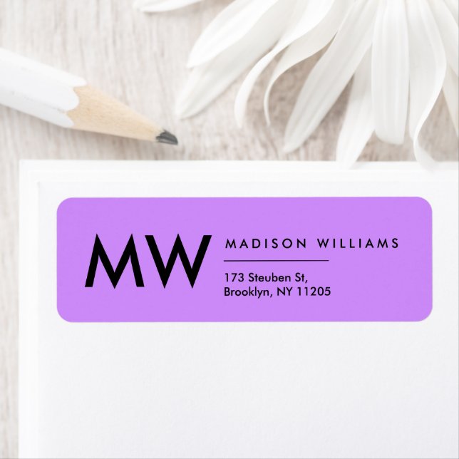 Minimales modernes Monogramm-Berufliches Etikett (Insitu)