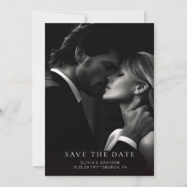 Minimales modernes Typografie-Foto Save the Date
