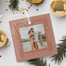 Minimales modernes Verheiratet-Merry-Gold-Script-F