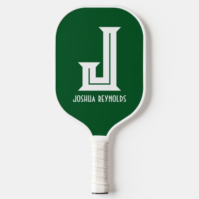 Minimales Monogram Green Pickleball Paddel Schläger (Vorderseite)