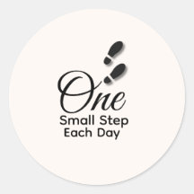 Minimales Motivations-Sticker – Ein Kleiner Schrit