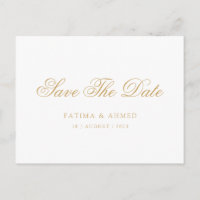 Minimales muslimisches White-Gold-Script Save the 