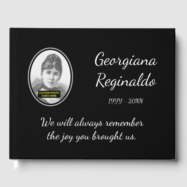 Minimales, respektable Begräbnis/Memorial Gästebuc Gästebuch (Vorderseite)