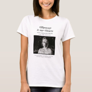 Minimales Retro-Beerdigung-Foto für immer in unser T-Shirt