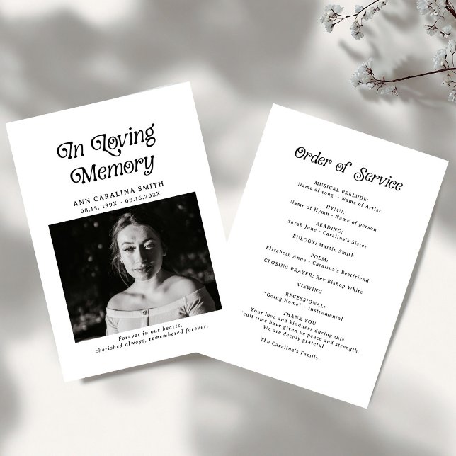 Minimales Retro-Beerdigung-Foto im liebenden Gedäc Programm (Von Creator hochgeladen)