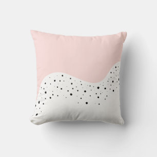Minimales rosa Design mit Punkten Kissen