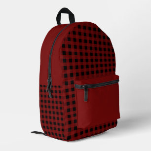 Minimales rotes und Kariertes Muster Bedruckter Rucksack
