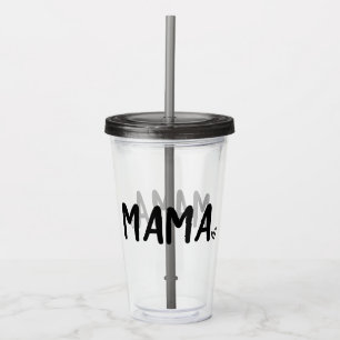 Minimales Schwarz-weißes Herz Minimalistisch Schli Acryltrinkbecher