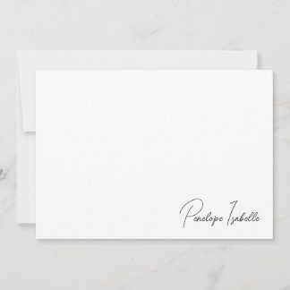 Minimales Script Monogram Mitteilungskarte