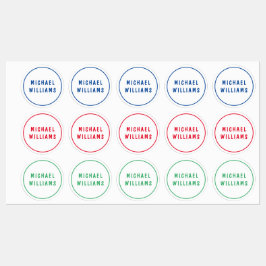 Minimales Set für Personalisierte Boy Name Etiketten