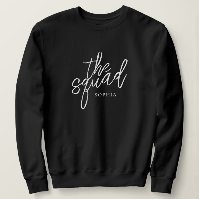 Minimales Skript für die Squad Bridesmaid Custom Sweatshirt (Design vorne)
