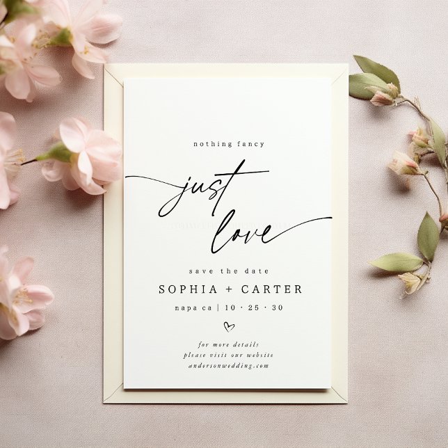 Minimales Skript Nichts Extravagant nur Liebe Save The Date (Von Creator hochgeladen)