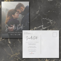 Minimales Sonnenlicht Foto Save the Date Postkarte