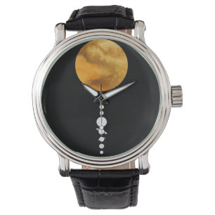 Minimales Sonnensystem Armbanduhr