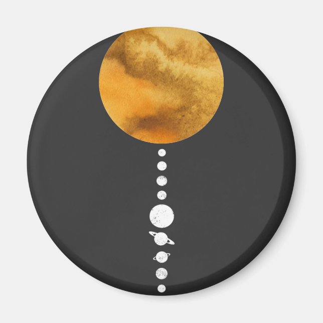 Minimales Sonnensystem Magnet (Vorne)