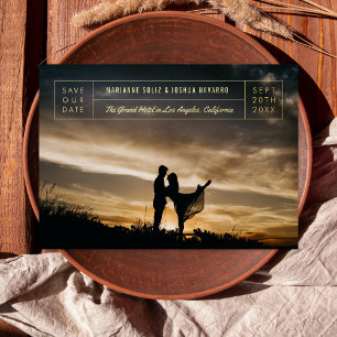 Minimales Titleblock-Foto Save the Date Folieneinladung