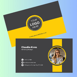 Minimales und Berufliches Business-Foto-Logo Visitenkarte