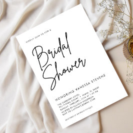 Minimales und elegantes Brautparty Einladung