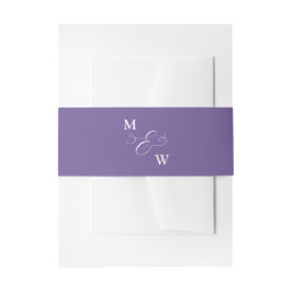Minimales und elegantes Lila Violet Ampersands Mon Einladungsbanderole