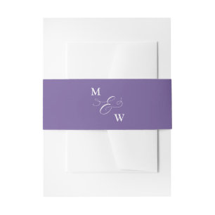 Minimales und elegantes Lila Violet Ampersands Mon Einladungsbanderole
