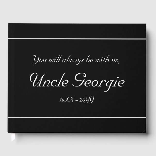 Minimales und konservatives Gästebuch (Vorderseite)