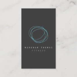 Minimales und modernes Designer-Scribble-Logo in b Visitenkarte