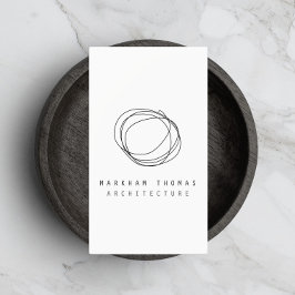 Minimales und modernes Designer-Scribble-Logo Visitenkarte