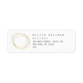 Minimales und modernes Gold Designer Scribble-Logo