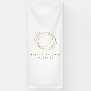 Minimales und modernes Gold Designer Scribble-Logo Banner