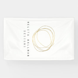 Minimales und modernes Gold Designer Scribble-Logo Banner