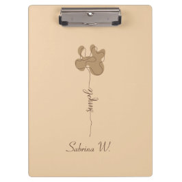 Minimalism Simple Flower Clipboard Klemmbrett