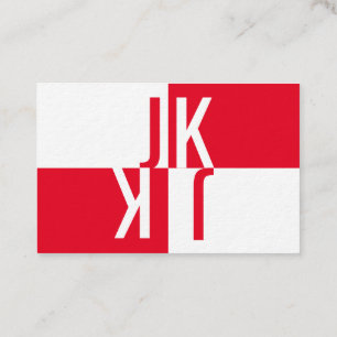 Minimalisme en carte de visite rouge