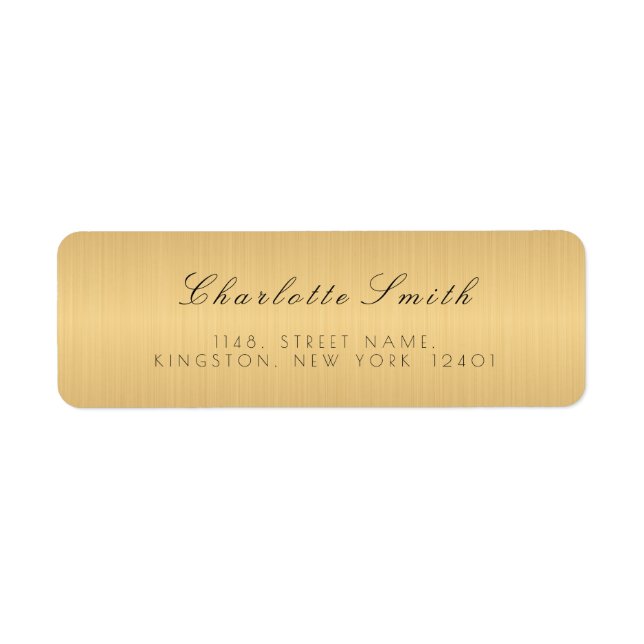 Minimalisme Golden Foil Retourner les étiquettes d (Devant)