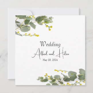 Minimalismo de flores de mimosa einladung