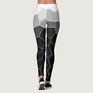 Minimalismus Abstrakt Art Grau Weiße Zellen Leggings
