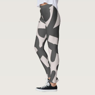 Minimalismus Abstrakt Art Muster Blassgrau Leggings