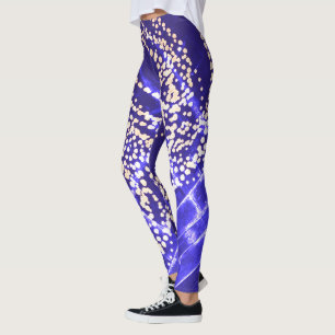 Minimalismus Abstrakt Art Muster Blau Grau Leggings