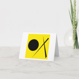 Minimalismus Abstrakt Art Muster Schwarz Gelb Dankeskarte