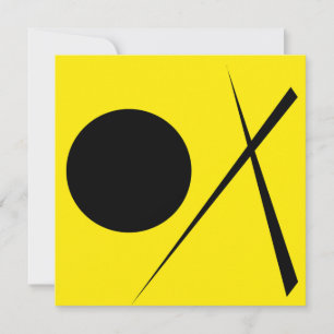 Minimalismus Abstrakt Art Muster Schwarz Gelb Karte