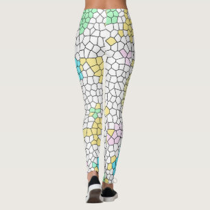 Minimalismus Abstrakt Art Pale Pastel Zellen Textu Leggings