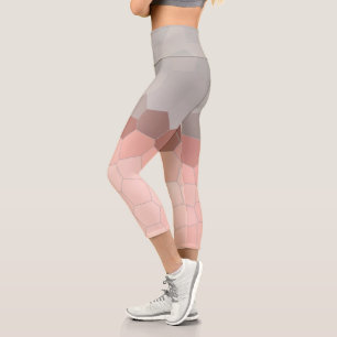 Minimalismus Abstrakt Art Pale Pastell Graue Zelle Capri Leggings