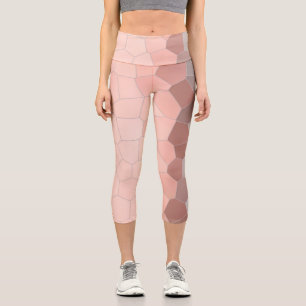 Minimalismus Abstrakt Art Pale Pastell Graue Zelle Capri Leggings