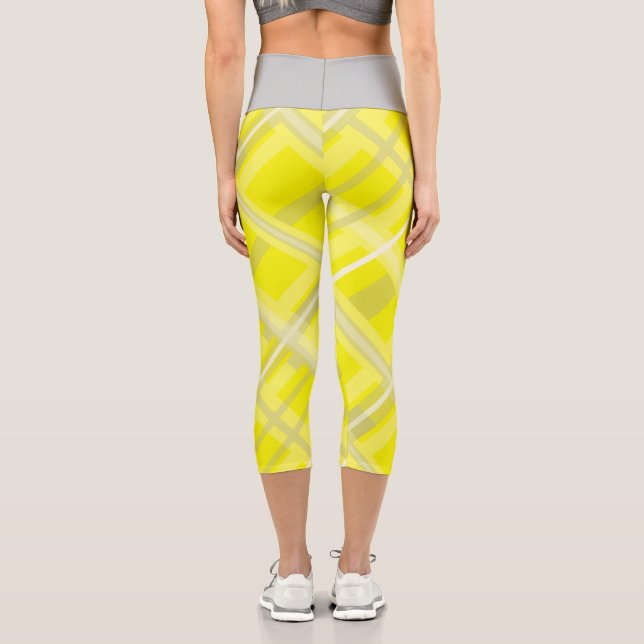 Minimalismus Abstrakt Art Yellow Gran Via Nassa Capri Leggings (Rückseite)